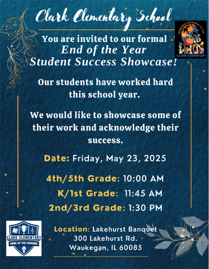 End of the school student success flyer End of the school student success flyer