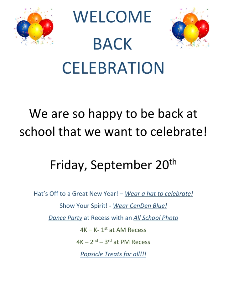 Welcome Back Celebration